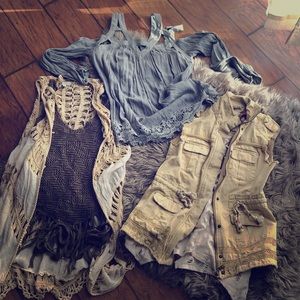 Bundle of Buckle Shirt, Vest and Maurice’s Shirts!